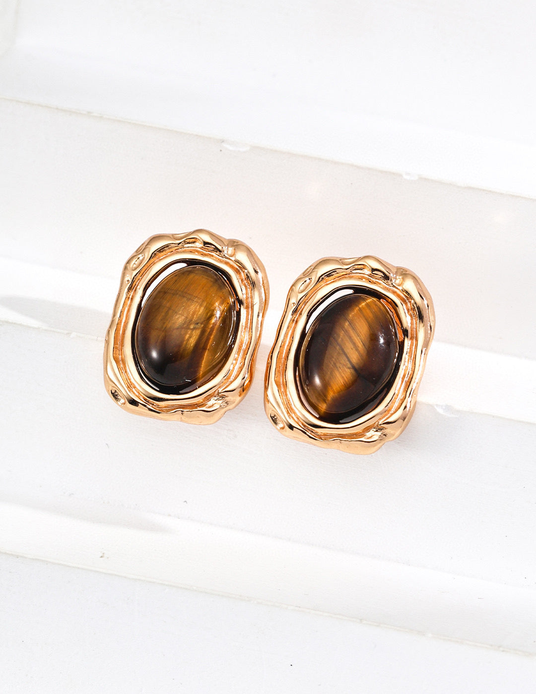 Luxury Tiger's Eye Earrings - 104158